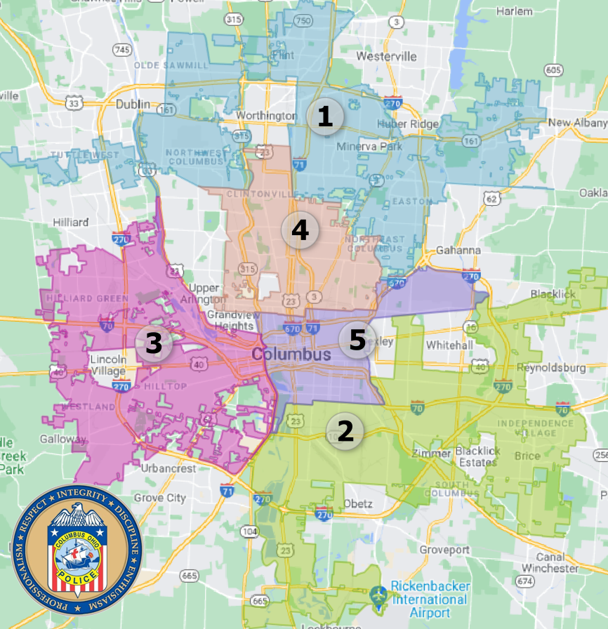 Columbus Police Zones